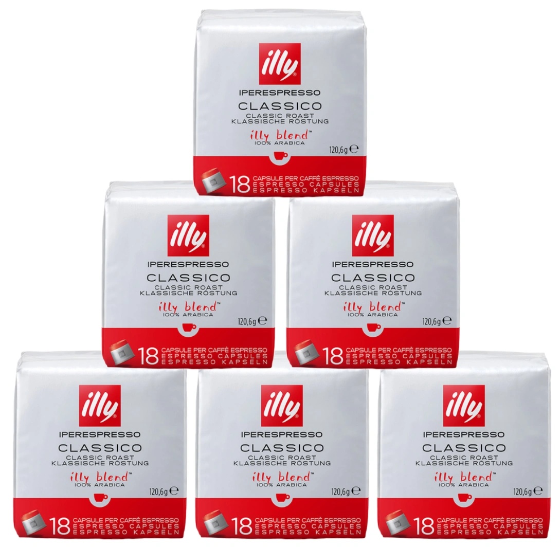 illy Капсули за кафе Illy IperEspresso Classico, опаковка от 6 x 18 броя