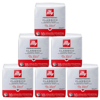 illy Капсули за кафе Illy IperEspresso Classico, опаковка от 6 x 18 броя