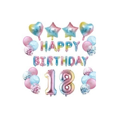 Balónkový set HB duhový číslo 18