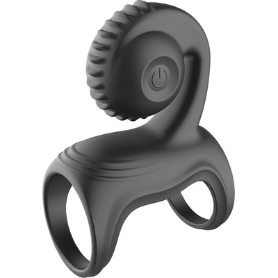 SuperLove Snail Vibrating Double Ring Black