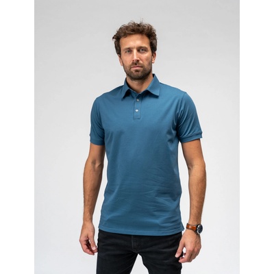 TallGuys pánská rozstřižená polokošile Denim blue