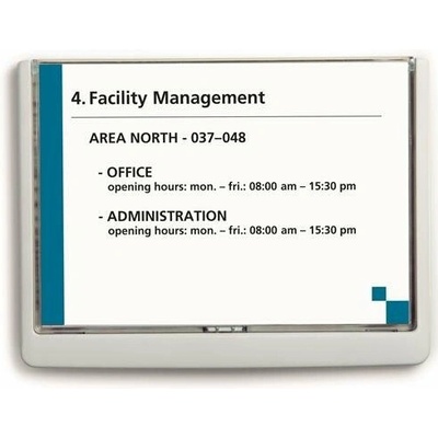 Informačná tabuľka, 148,5x210 mm, DURABLE CLICK SIGN, biela