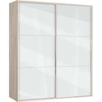 Bogdan Furniture G Гардероб с плъзгащи врати Memo. bg, модел BM-Ava 4, ГБ сонома и бяло гланц