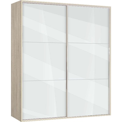 Bogdan Furniture G Гардероб с плъзгащи врати Memo. bg, модел BM-Ava 4, ГБ сонома и бяло гланц