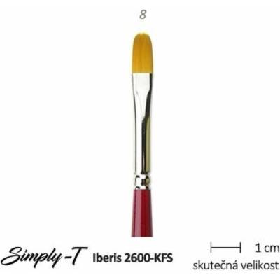 Plochý oválny štetec Iberis, syntetické štetiny, krátka rukoväť