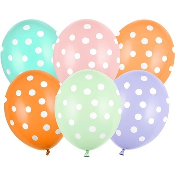 Party Deco Латексови Балони на Точки, 30см - (1 пакет / 6 бр. )