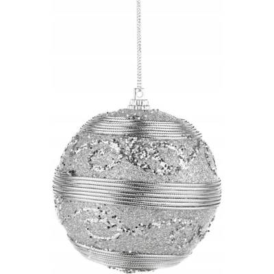 Top Gifts Gule na vianočný stromček strieborné 10cm 2ks Vianoce