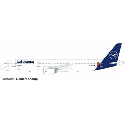 Herpa Airbus A321 131 Lufthansa Die Maus Named Flensburg Snap Fit 1:200