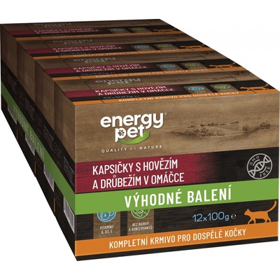 Energy Pet kapsička pre mačky mix 12 x 100 g