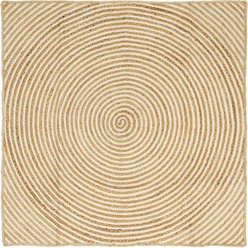 vidaXL Килими за помещение Бяло 120 x 120 cm юта (42010720)