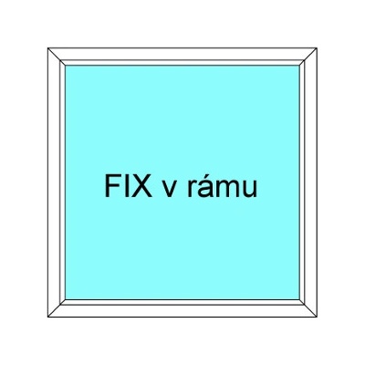 Ekosun Plastové okno Ekosun 6 Jednodílné Fix v Rámu 150x100 Bílá - Bílá