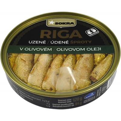 Sokra uzené šproty v olivovém oleji 120 g
