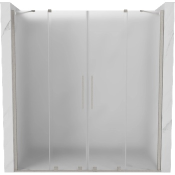 Mexen Velar Duo плъзгащи се душ врати 180 см, матирано, четкан никел - 871-180-000-32-97 (871-180-000-32-97)