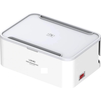 LDNIO SN5310W Power Strip With Organizer 2500W - разклонител с 5 изхода и вградени 1хUSB-C и 2хUSB-A изхода и безжично зареждане за мобилни устройства (бял)