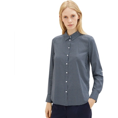 Tom Tailor 1037899 Printed Collar Blouse - Blue