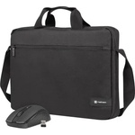 NATEC Чанта мишка, Natec WALLROO 2, 15.6", with wireless mouse, Черен цвят (NTO-2051)