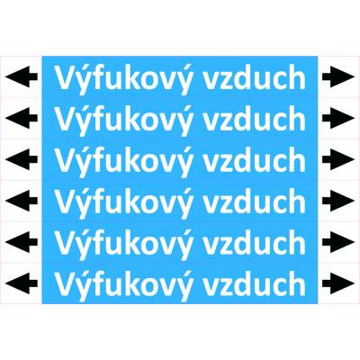 Grafiko | Výfukový vzduch - dle ISO 20560 - Materiál Folie s vyšší lepivostí s ochrannou laminací – High tack, Rozměr aršík 6 ks 52x400 mm