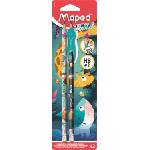Maped Графитен молив с гума, HB, триъгълен, с дръжка за молив, MAPED "Jungle Fever", два модела 851819 (851819)
