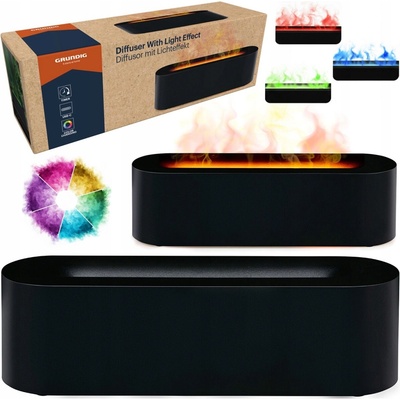 Grundig aroma difuzér a zvlhčovač ultrazvukový s efektem plamene 25,6x7x7,5 cm černý ED-242391