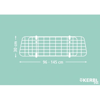 KERBL Přepážka do zavazadlového prostoru pro převoz psů, 96-145 cm x 30 cm