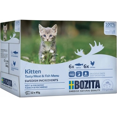 Bozita Pouch Meat & Fish Menu 12 x 85 g
