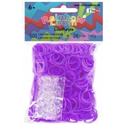 RAINBOW LOOM Original gumičky 600 kusov fialové