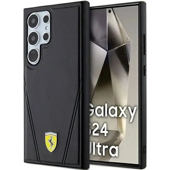 Ferrari Кейс Ferrari Hot Stamp V Lines MagSafe за Samsung Galaxy S24 Ultra, черен (3666339242497)