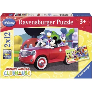 Ravensburger - Puzzle 2x12 Mickey Mouse: Mickey, Minnie & Friends - 1 - 39 piese