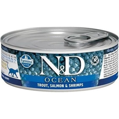 N&D Cat Ocean Adult Trout & Salmon & Shrimps 80 g