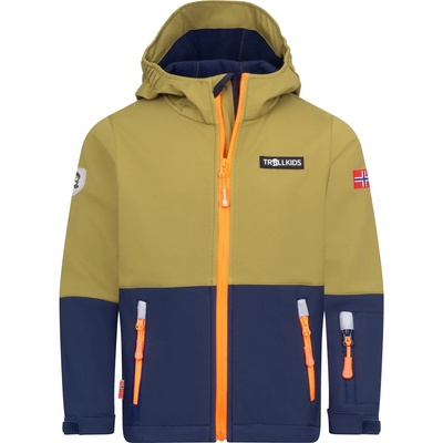TROLLKIDS Детско софтшел яке Trollkids Kid's Skjorta Jacket Softshell jacket - Spruce Green / Navy - размер 152 (EU) (703-6162-0919)