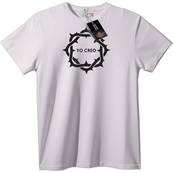 NOONEBRAND Тениска Трънен Венец 'Аз вярвам' - 2XL, White