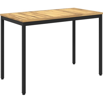 vidaXL Маса за вечеря в градината Бяло и черно 108, 5 x 55 x 75 см (901760)