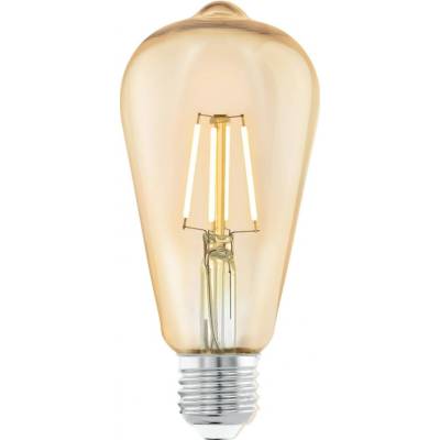 Eglo Retro filamentová LED žiarovka, E27, ST64, 4W, 270lm, 2200K, teplá biela, jantárová