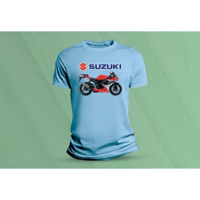 Sandratex dětské bavlněné tričko Suzuki GSX-R 750 nebesky modrá