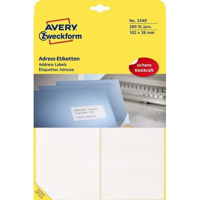 Avery Zweckform 102x38 mm, bílé 3349