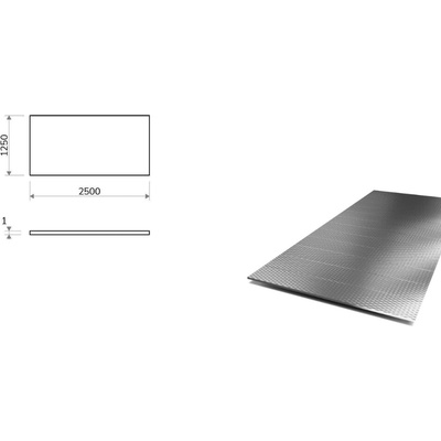 Nerezový plech dekor 5WL - 1,25x2,5 m, tloušťka 1 mm + fólie