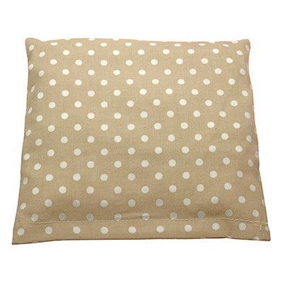 TORF Възглавница с черешови костилки, бежова с бели точки, 25 x 23 см