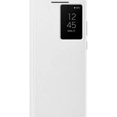 Samsung Оригинален калъф Samsung Clear View Case за Galaxy S22 Ultra - Бял, EF-ZS908CWE