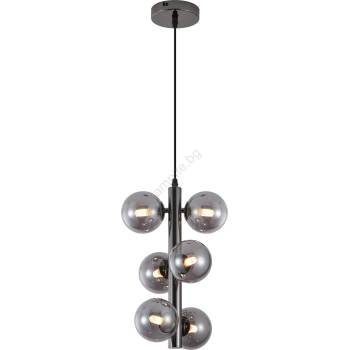 WOFI 6014-605W - LED Пендел VILLA 6xG9/3W/230V черен (W4399)