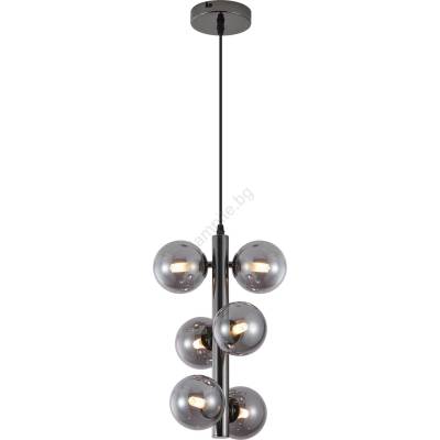 WOFI 6014-605W - LED Пендел VILLA 6xG9/3W/230V черен (W4399)