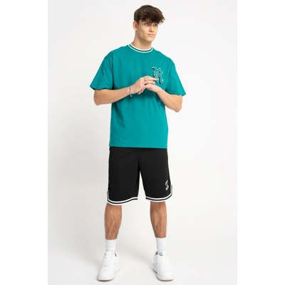 Reporter Young Chlapecké černé šortky s kontrastním lemováním černá