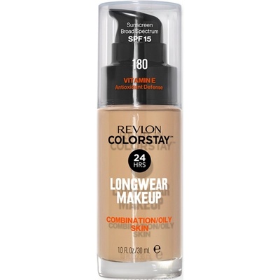 Revlon Colorstay Фон дьо тен, за мазна кожа, N180 Sand Beige, SPF15, 30 ml
