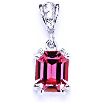 Čištín Stříbrný přívěsek se Swarovski krystalem rose P 1201 2