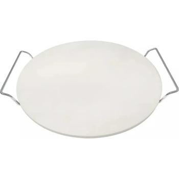 Klausberg Каменна плоча за печене и сервиране на пица Klausberg KB 7788, 33 см, Метални дръжки, Бял