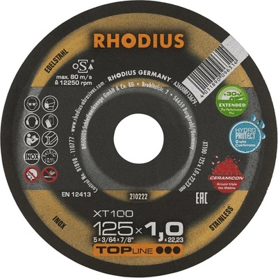 Kotouč řezný 125x1,0x22,2 nerez ocel Ceramicon RHODIUS XT100