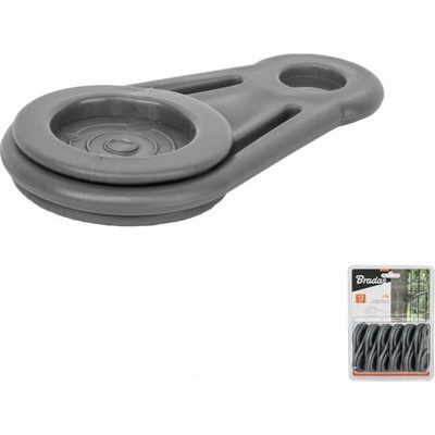 Bradas Щипки за закрепване на мрежи за засенчване 12 бр Сив bungee (bck1-b)