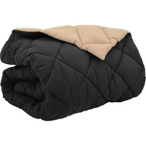 Pure Line Home Зимна двулицева олекотена завивка Color Arctic с полиестерен пълнеж, 450 г/м2, в черно и таупе