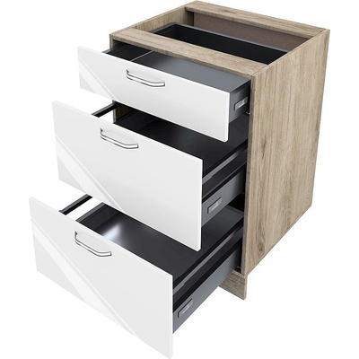 ИРИМ Долен кухненски шкаф Сити АРФ-Бяло гланц-05-54 60 см