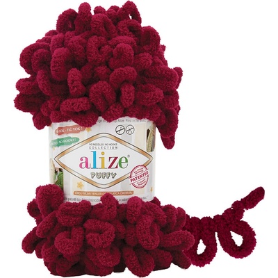 Alize příze Puffy 987 světlá burgundy