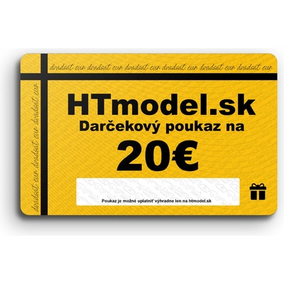 HT model Elektronicka darčeková poukážka - 20 €